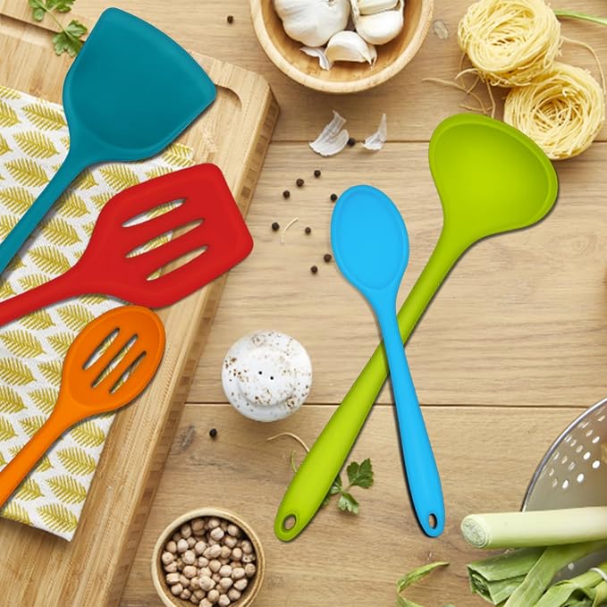 E-far 10 Pcs Silicone Cooking Utensils Set, Heat Resistant Kitchen Utensil Set - Image 8