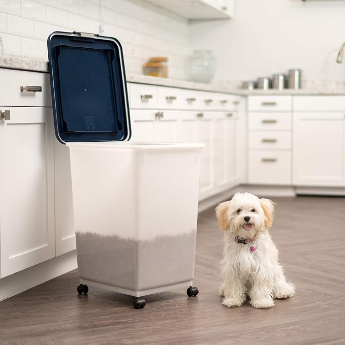 IRIS USA Dog Food Storage Container, Attachable Wheels, - Image 5