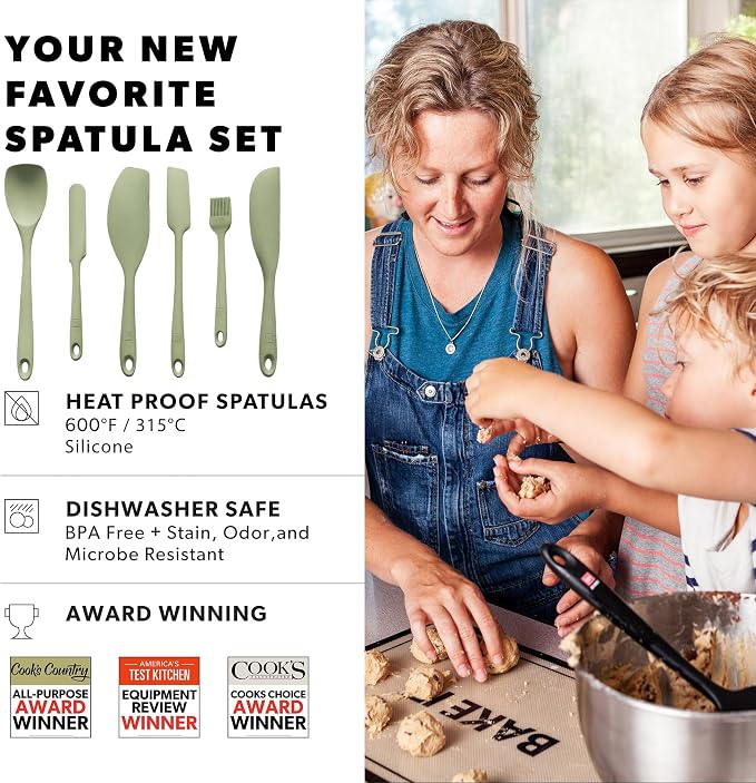 DI ORO 6-Piece Silicone Spatula Set - Image 4