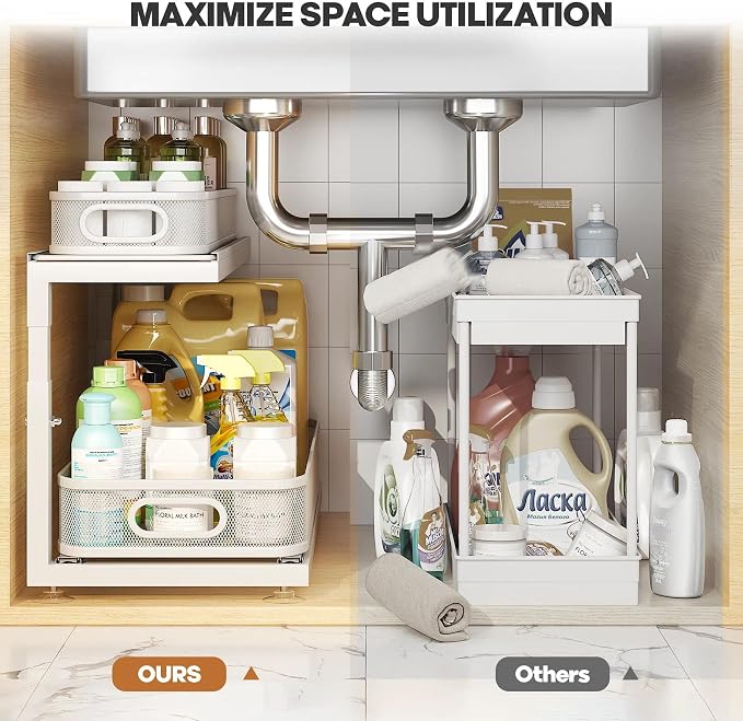 2-Pack 21.3 IN Depth Under Sink Organizer - Image 5