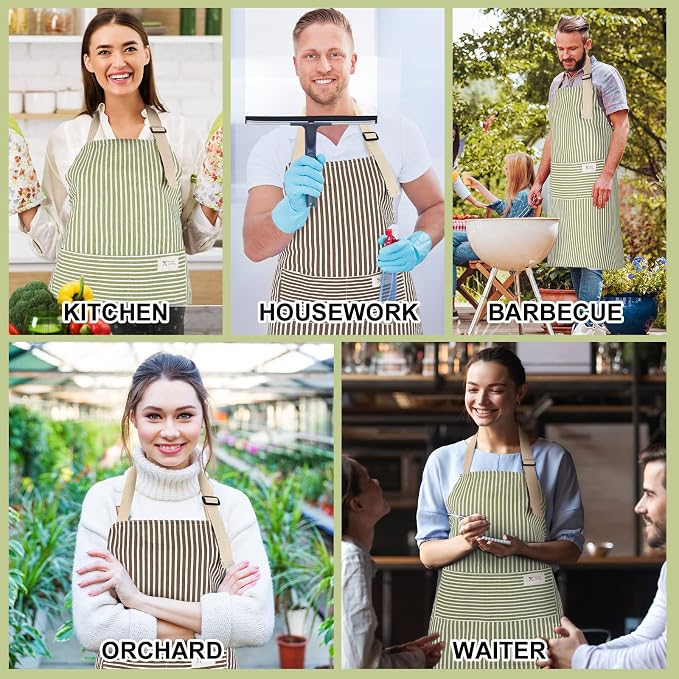 Janmercy 24 Pcs Aprons for Women Men - Image 7