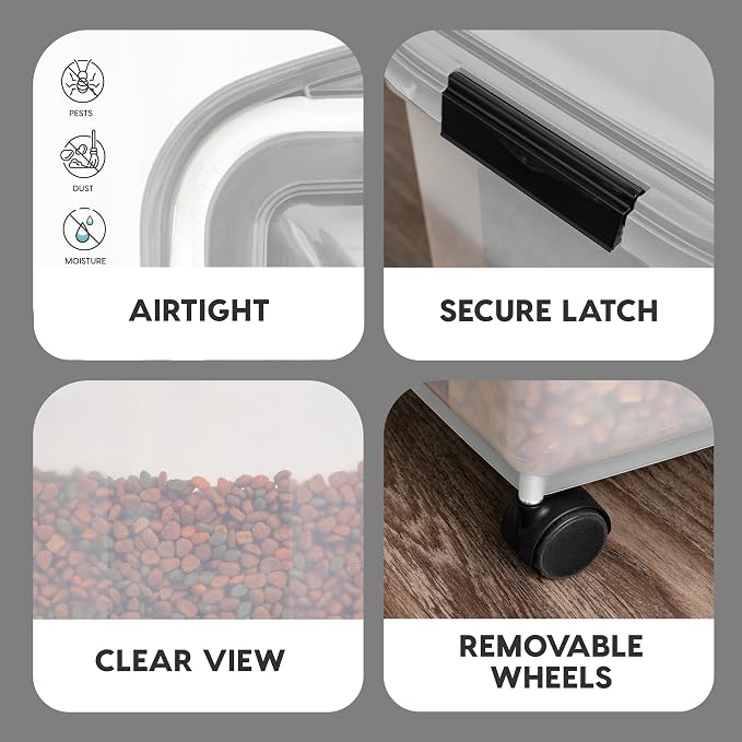 IRIS USA Airtight Dog Food Storage Container, WeatherPro, - Image 4