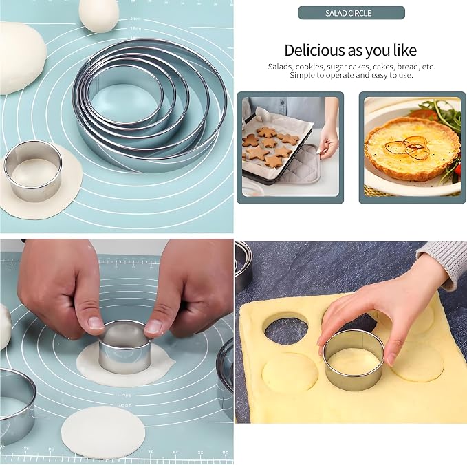 8pc Round & Circle Cookie Cutter Set - Image 4