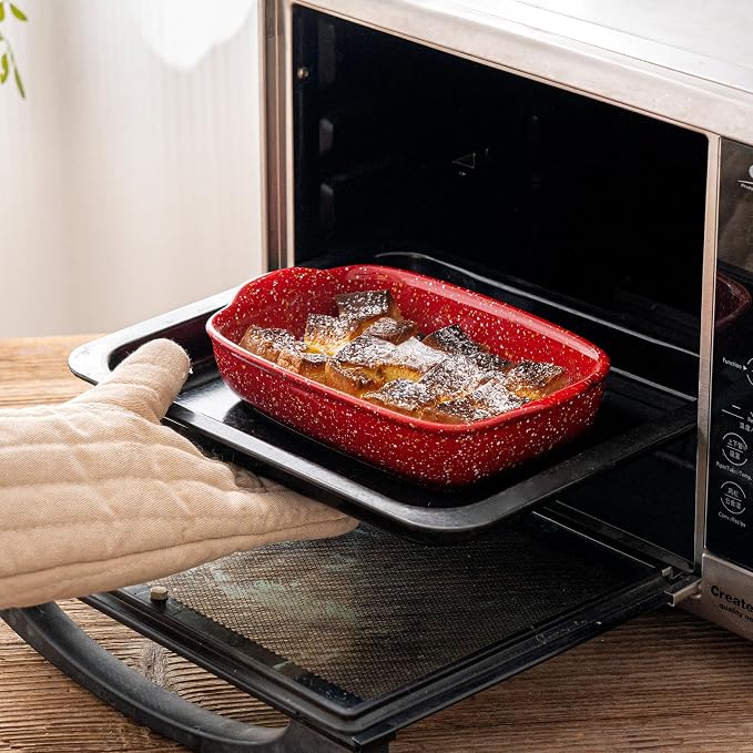 3-Pack Ceramic Lasagna Pan, Heavy-Duty Rectangular Baking Dishes, High Heat - Image 6
