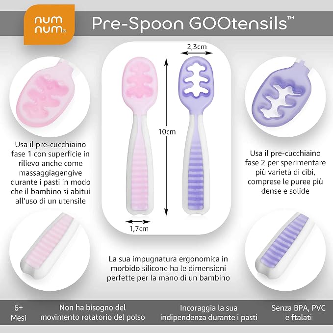 NumNum Baby Spoons Set, Baby Essentials Pre-Spoon GOOtensils - Image 3