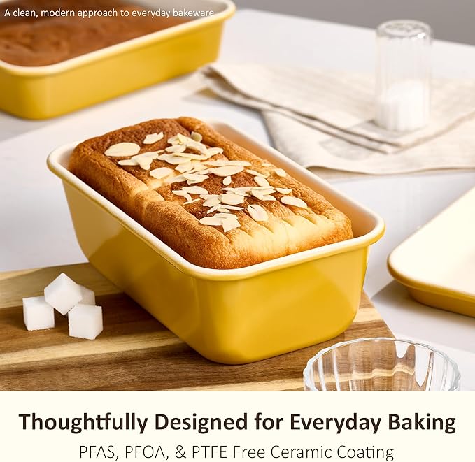 CAROTE 7-Piece Ceramic Baking Pans Set, Aluminized Steel Bakeware Sets - Image 3