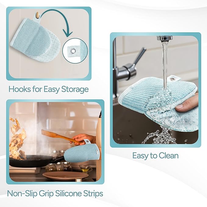 Casa Platino Silicone Oven Mitts & Pot Holders, 4-Piece – Oven Mitt - Image 6
