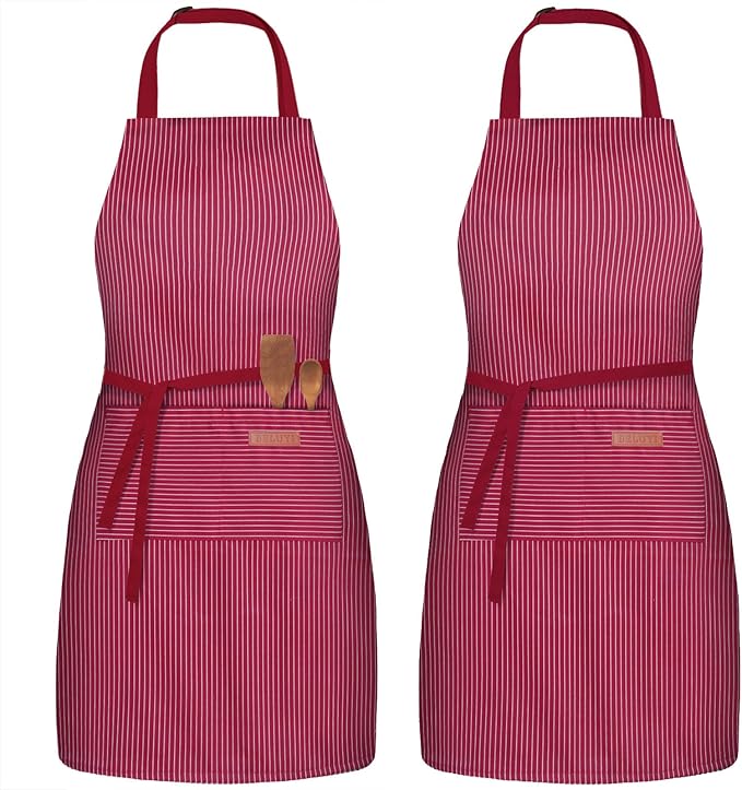 BeLuyi 2 Pack Adjustable Bib Apron by BELUYI