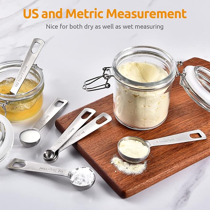 Measuring Spoons: U-Taste 18/8 Stainless Steel Measuring Spoons Set of 8 Piece: - Image 8