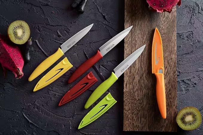 VITUER Paring knife, 4 Inch Peeling Fruit and Vegetable Knife, Ultra Sharp - Image 6