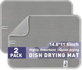 14.6*11.8 inch Microfiber Dish Drying Mat, 2 Compact Ultra Absorbent Dish Mat by Hydro2Go