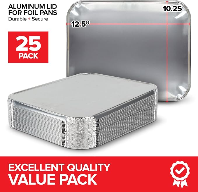 Stock Your Home 9x13 Disposable Baking Pan Covers Heavy-Duty Aluminum Cake Pans - Image 2