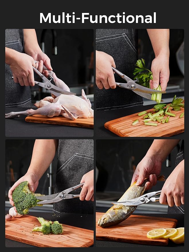 Full Steel Poultry Shears Heavy Duty, Professional Bone Cutting Scissors - Image 7