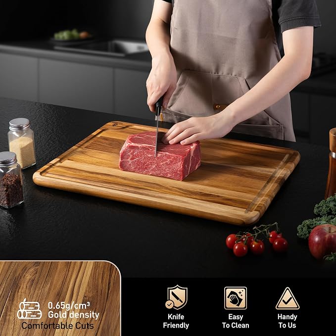 Extra Large Teak Wood Cutting Board 20inch - Image 5