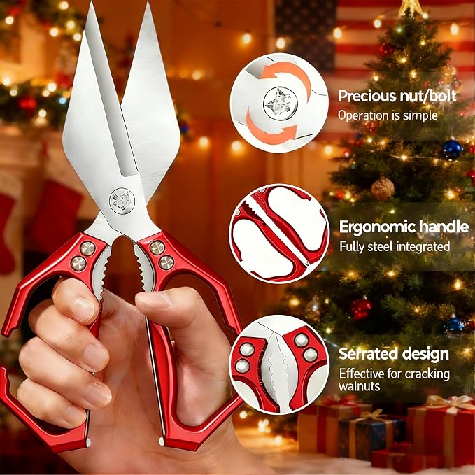 Multifunctional Heavy Duty Poultry Shears, Japanese High-Carbon Steel Kitchen - Image 3