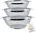 U.S. Kitchen Supply Set of 3 Stainless Steel Colander Strainers Net Baskets 5 by USKitchenSupply