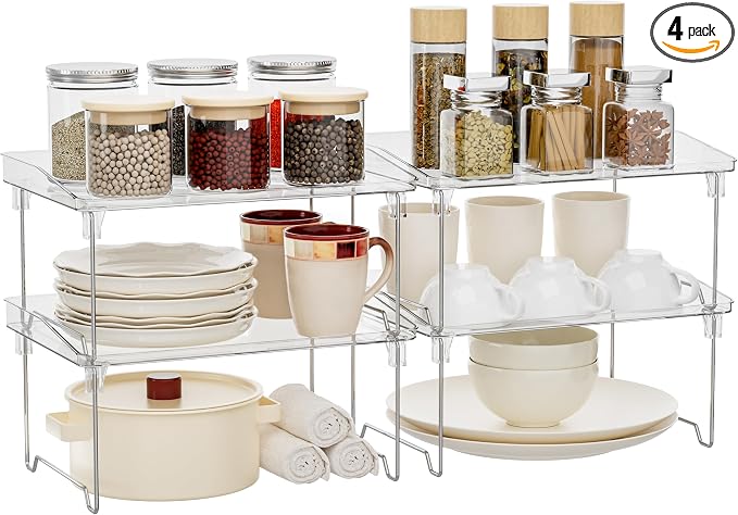 STARLATTA Acrylic Cabinet Organizer Shelf, Spice Rack, Countertop Organizers by STARLATTA