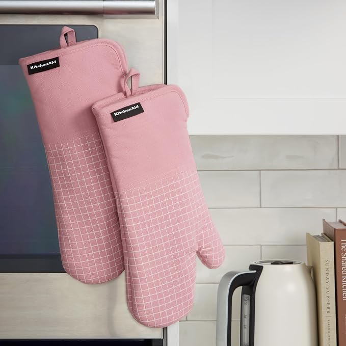 KITCHENAID Gourmet Series Gridlines Oven Mitts 2-Pack Set, Heat Resistant up to - Image 5