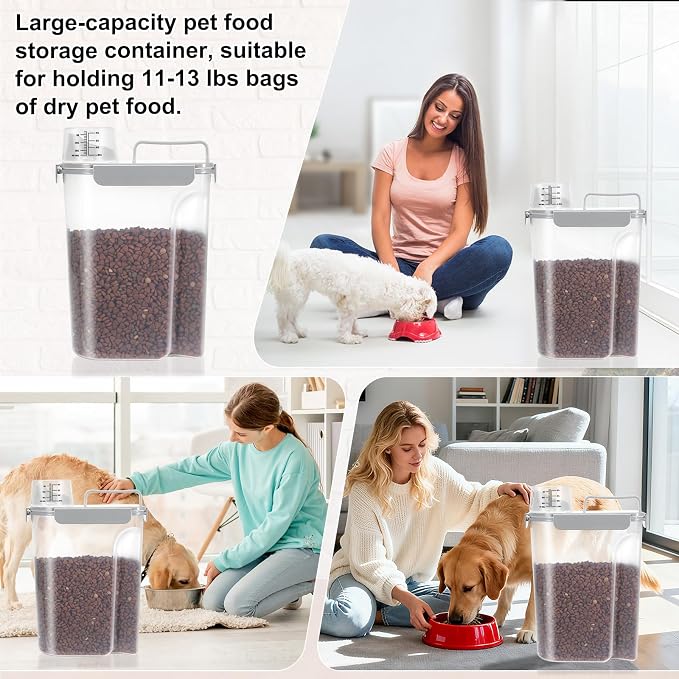 LEAWALK 10-13 Lbs Upgrade Capacity Dog Cat Food Storage Container, Pet Dog - Image 7