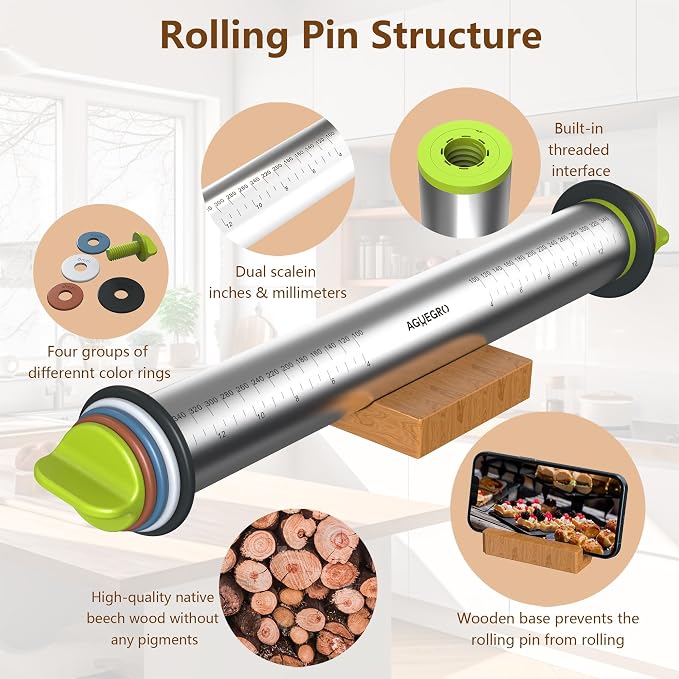 Stainless Steel Rolling Pin - Image 6