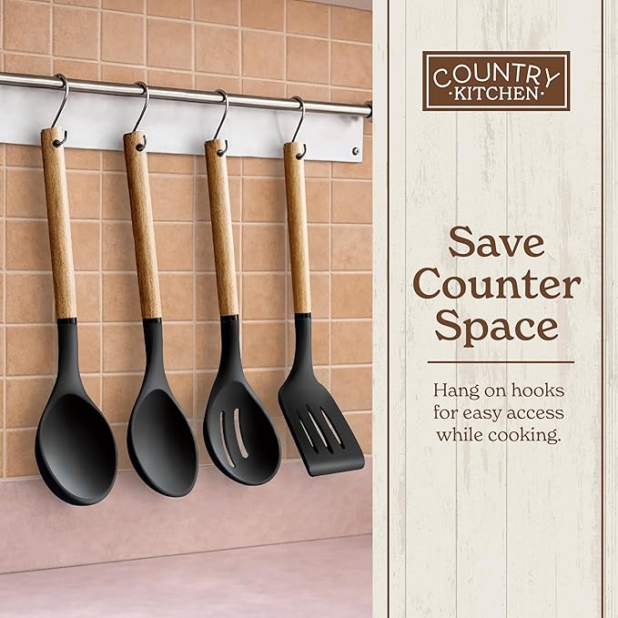 Country Kitchen Non Stick Silicone Utensil Set - Image 8