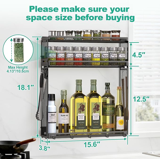 Docnest 3 Tier Wall Mounted Spice Rack - Image 2