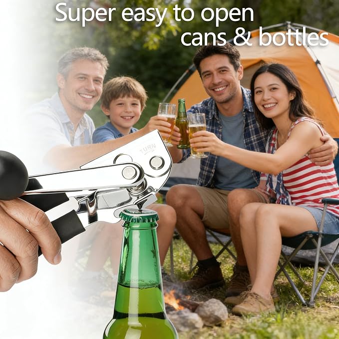 Manual Can Opener Heavy Duty Smooth Edge - Image 4