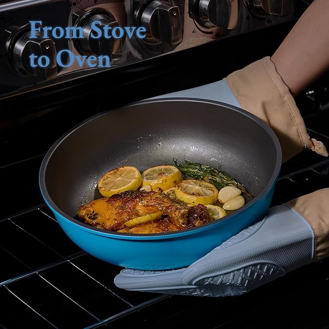 CAROTE 21pcs Pots and Pans Set, Nonstick Cookware Set Detachable Handle - Image 5