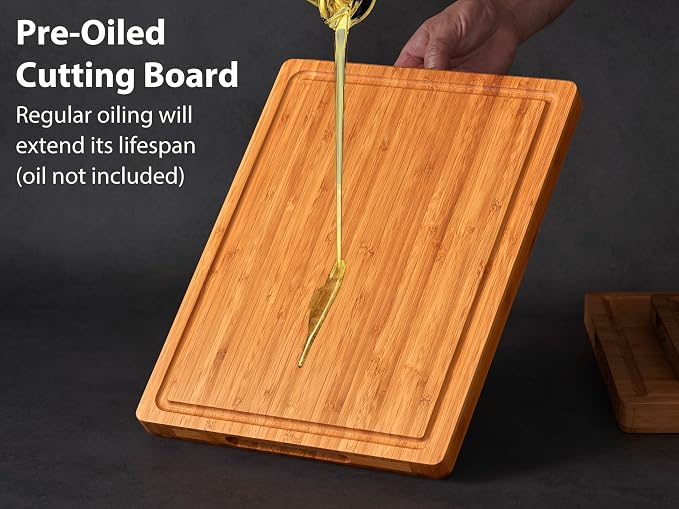 Allsum Carbonized Bamboo Wood Cutting Boards - Image 6