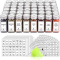 SWOMMOLY 48 Glass Spice Jars by SWOMMOLY