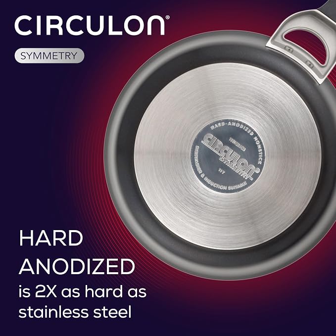 Circulon Symmetry Hard Anodized Nonstick Induction Frying Pan, 8.5-Inch Fry Pan - Image 7