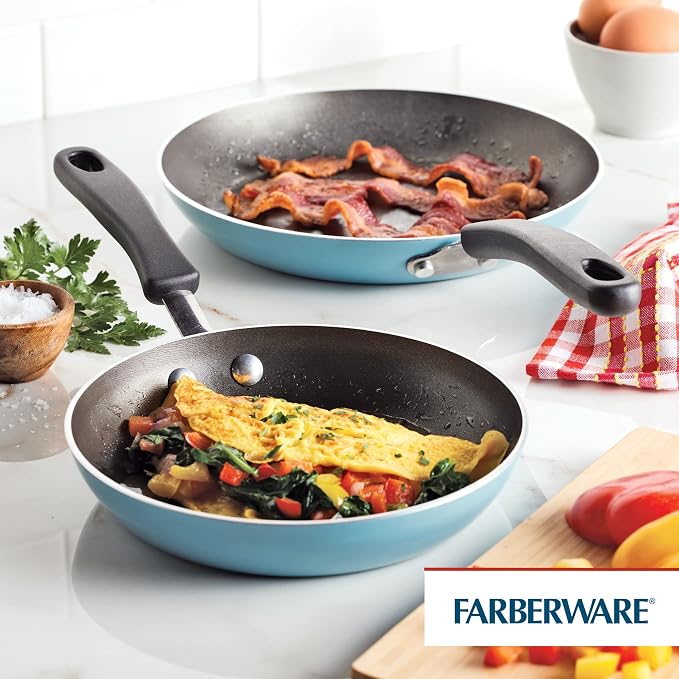 Farberware Cookstart DiamondMax Nonstick Frying Pans/Skillet Set, Dishwasher - Image 3