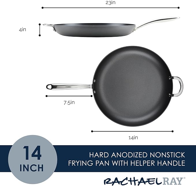 Rachael Ray 80089 Professional Hard Anodized Nonstick Frying/Fry Pan/Skillet - Image 2