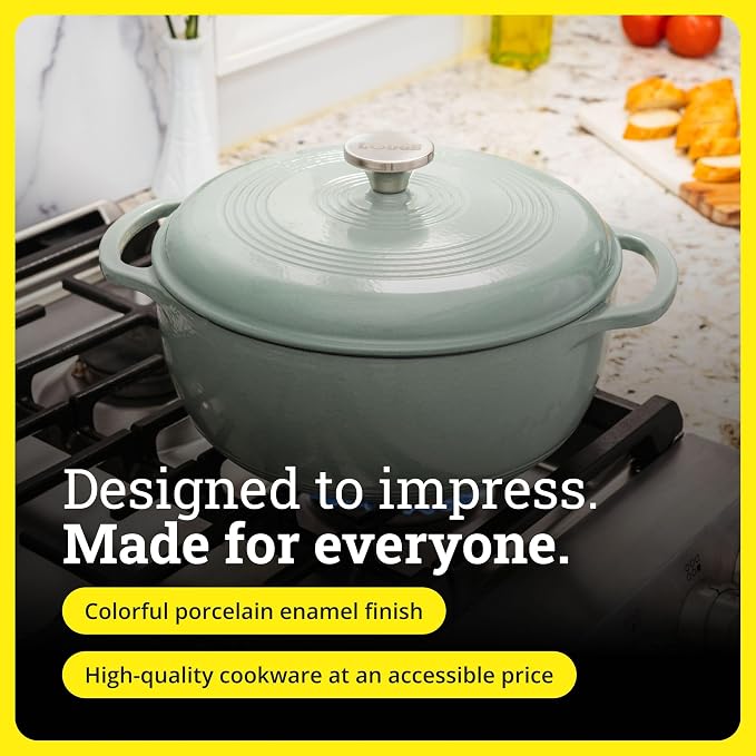 Lodge Essential Enamel Cast Iron Dutch Oven - Image 6