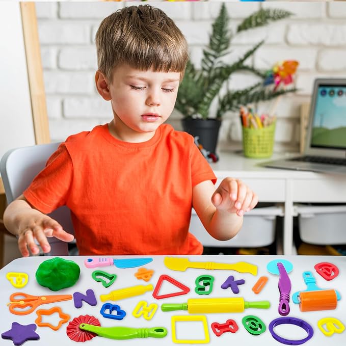iShyan Dough Tools 55 PCS Dough Play Tools Set - Image 5