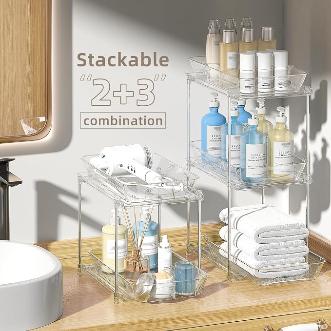 Sevenblue Under Sink Organizer, Bathroom Organizers and Storage, 2 Tier - Image 3