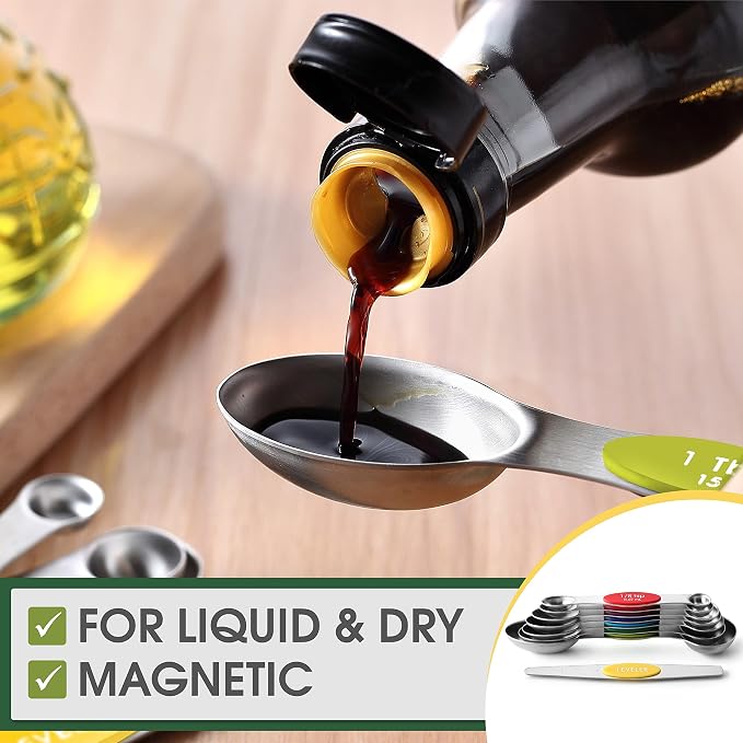Spring Chef Stainless Steel Magnetic Measuring Spoons Set - Image 4