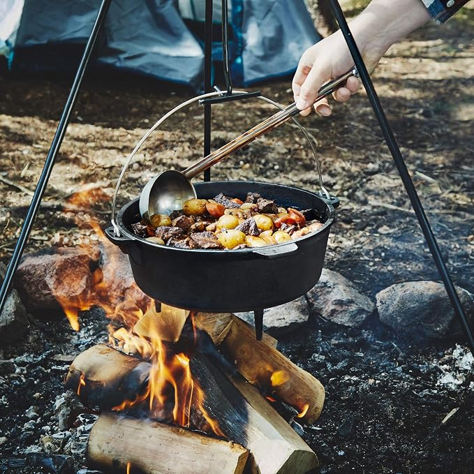 Uno Casa 6Qt Cast Iron Camping Dutch Oven - Image 5