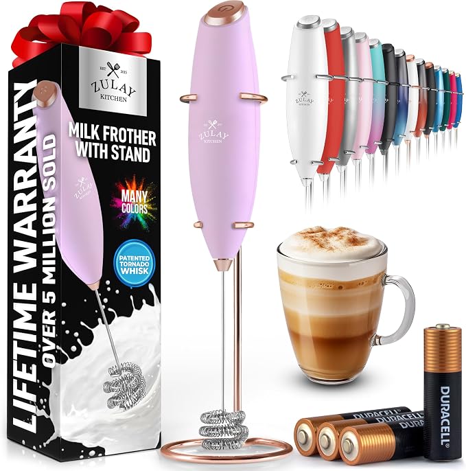 Zulay Kitchen Patented Tornado Triple Whisk Milk Frother by ZulayKitchen
