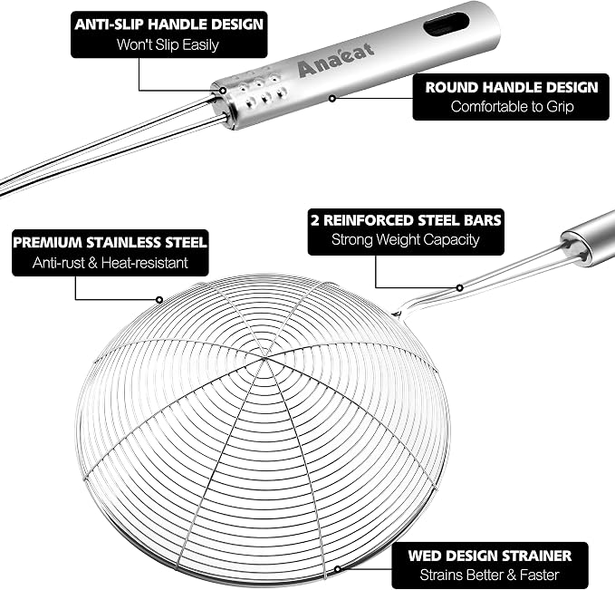 Anaeat Stainless Steel Spider Skimmer - Image 5