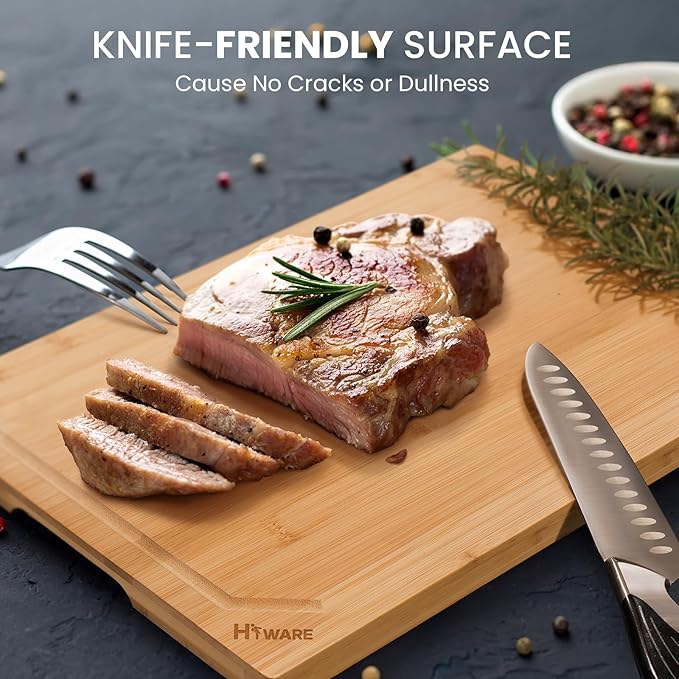 Hiware Extra Large Bamboo Cutting Board - Image 3