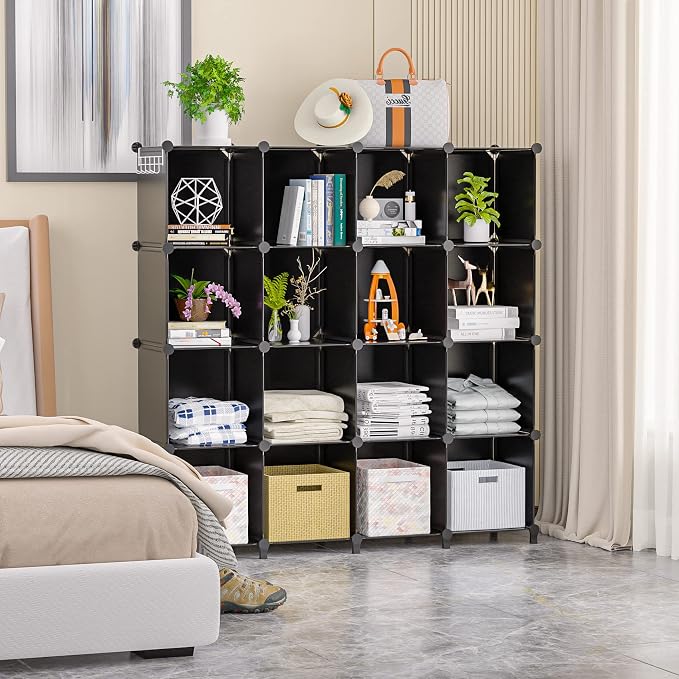 Neprock 16 Cubby Storage Organizer, Closet Clothes Storage Organizer, Cube - Image 2