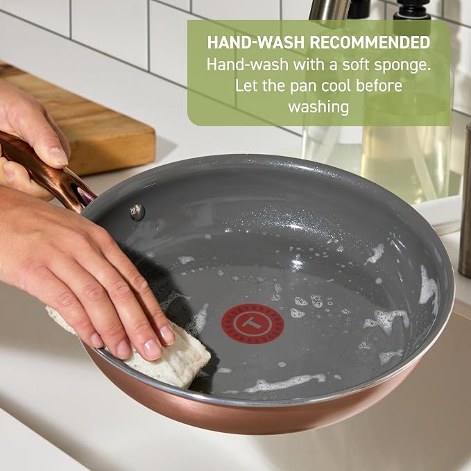 T-Fal Preserve Ceramic Nonstick Frying Pan 2-Pc Set, 8.5" & 11", Oven Broiler - Image 7