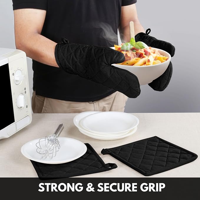 Oven Mitt & Pot Holder 100% Cotton Easter Heat Resistant Oven Gloves & Hot Pads - Image 2