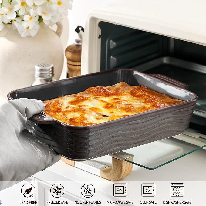 Ceramic Baking Dish Set of 3, Casserole Dishes - Image 2