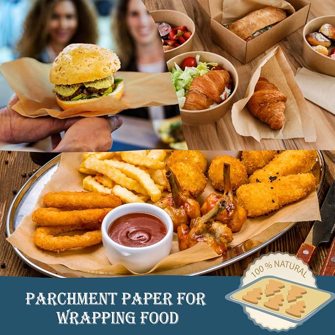 Hiware 200 PCS Parchment Paper Baking Sheets 9x13 IN, Precut Non-Stick - Image 6