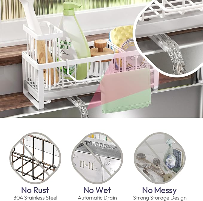 SWTYMIKI Sponge Holder for Kitchen Sink - Image 6