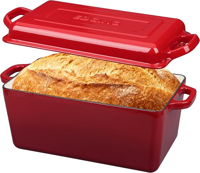 EDGING CASTING Enameled Cast Iron Dutch Oven, Oblong Bread Oven by EDGINGCOOKWARE