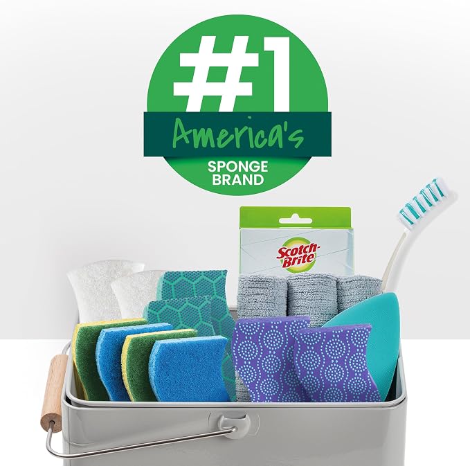 Scotch-Brite Zero Scratch Scrub Sponge, 6 Kitchen Sponges - Image 10