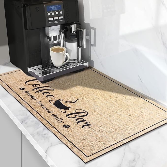 CooRug Absorbent Coffee Mat, Fashion Dish Drying Mat by CooRug